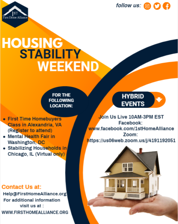 Housing Stability Weekend First Home Alliance